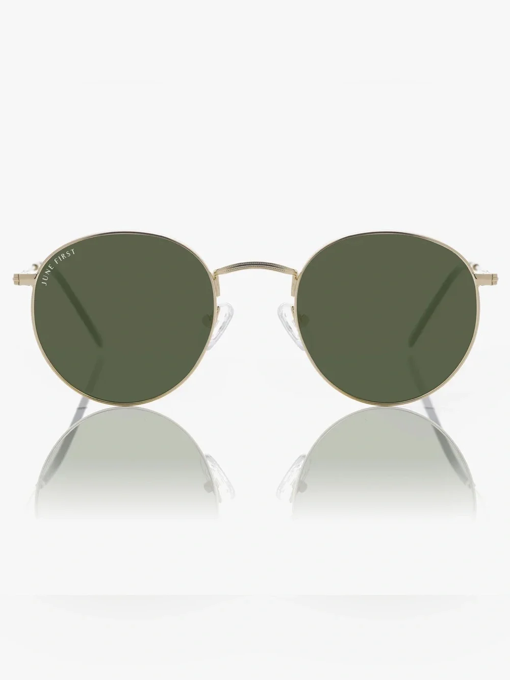 June First Love Child Sunglasses Gold Classic G15 Round Frame